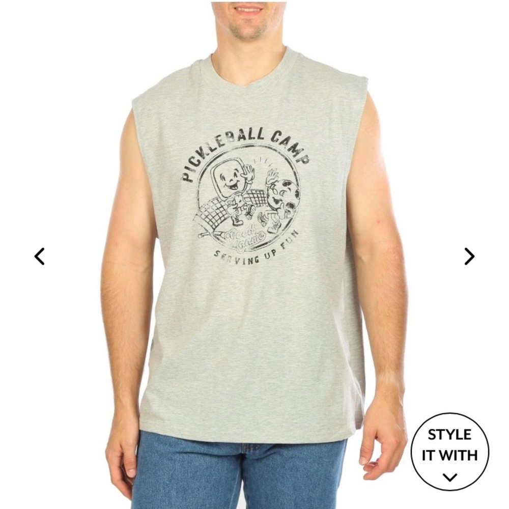 (M) Jaywalker Mens Graphic Pickleball Camp Tank Top